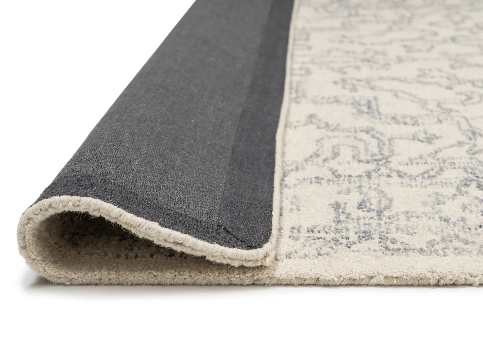 Capella Ivory Grey Medallion Tufted Wool Rug - Image 8
