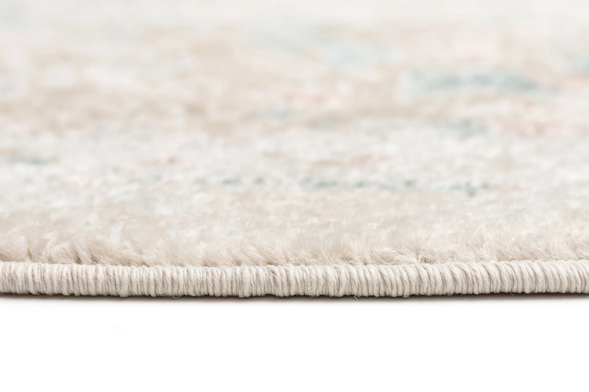 Caribou Cream and Pink Traditional Round Rug - Image 9