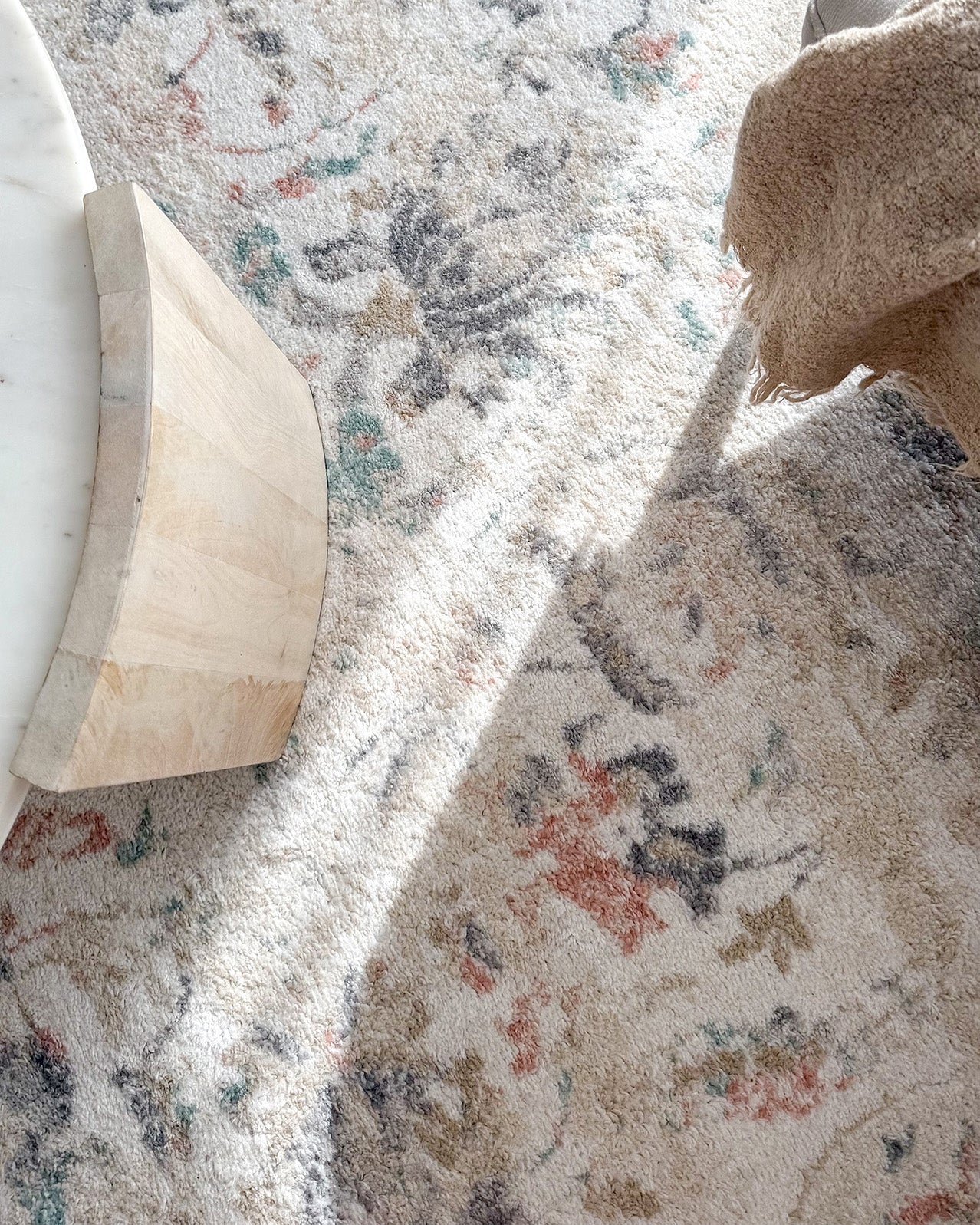 Caribou Cream and Pink Traditional Rug - Image 5