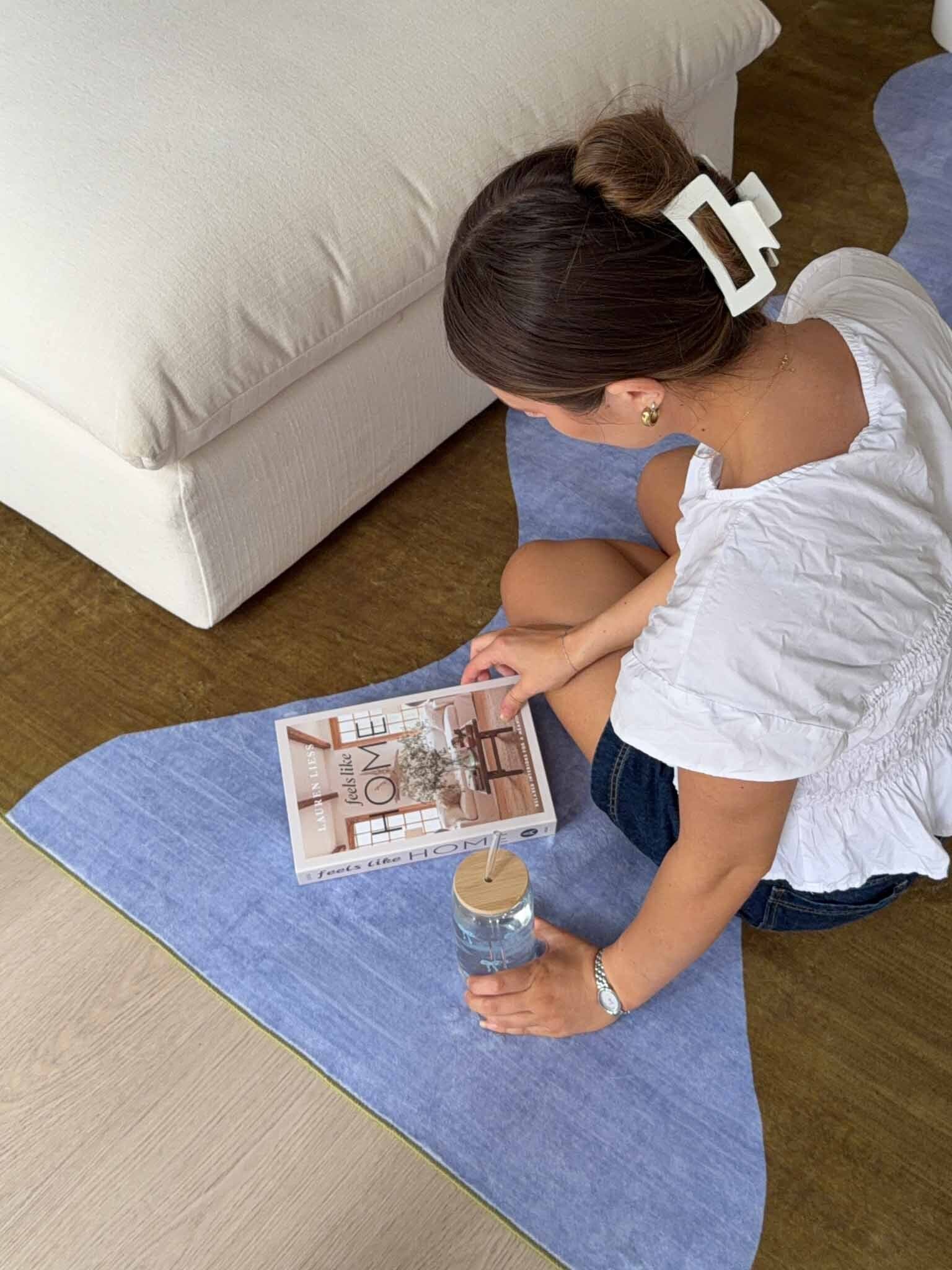 Carmona Olive and Blue Wave Washable Rug - Image 4