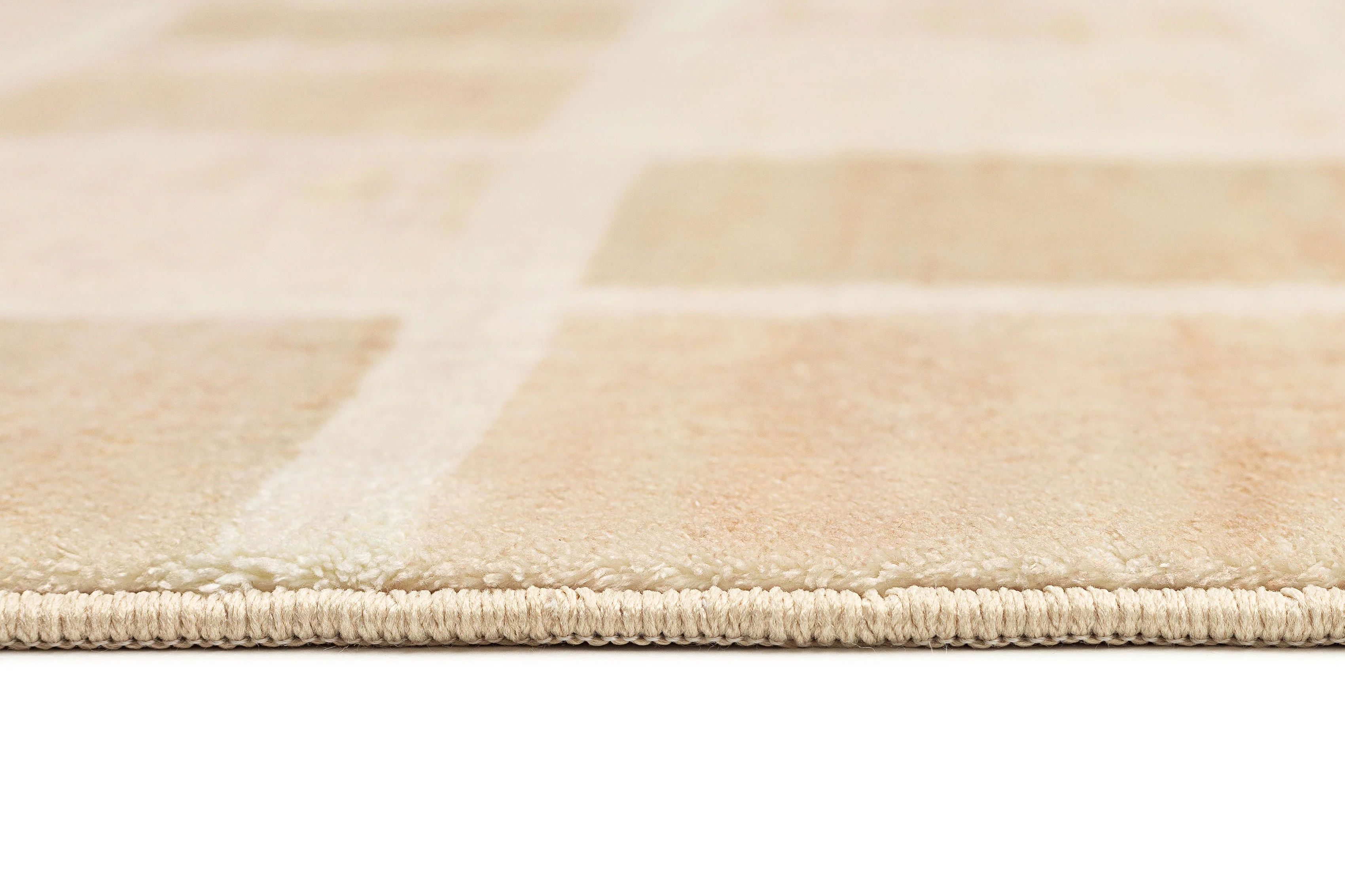 Caspia Beige Brown Checkered Washable Rug - Image 12