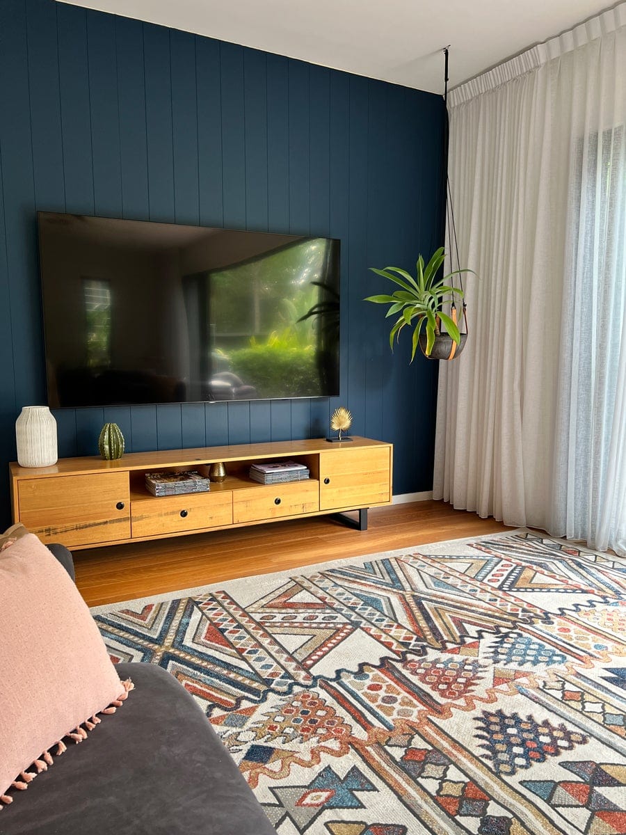 Cassie Orange And Blue Multi Colour Tribal Rug - Image 5