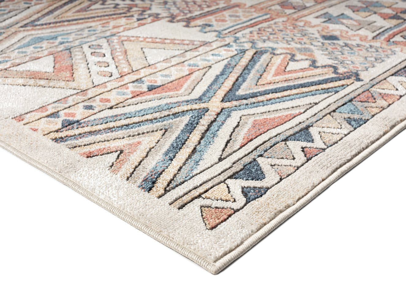 Cassie Orange And Blue Multi Colour Tribal Rug - Image 7