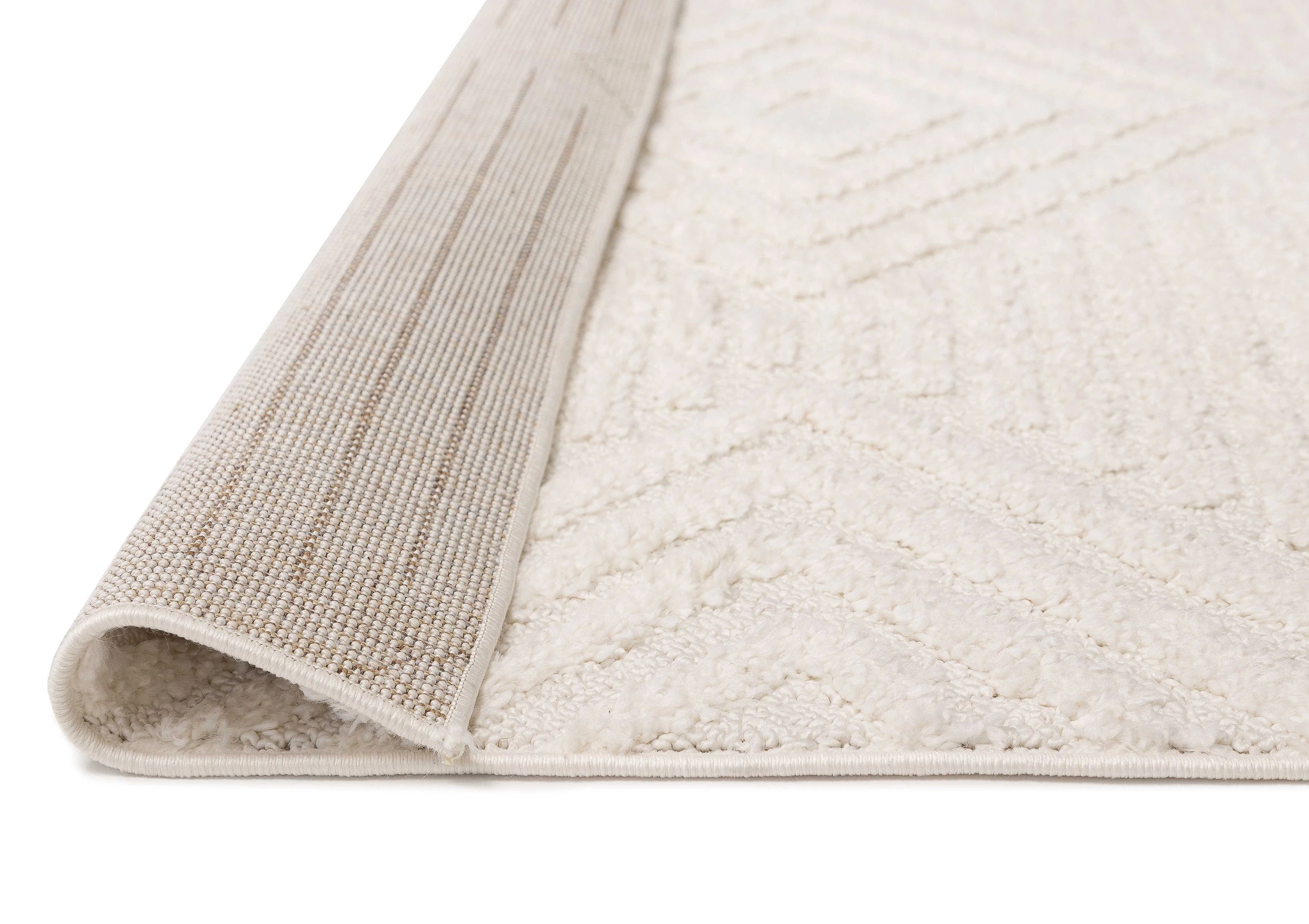Catriona Ivory Cream Geometric Textured Rug - Image 14
