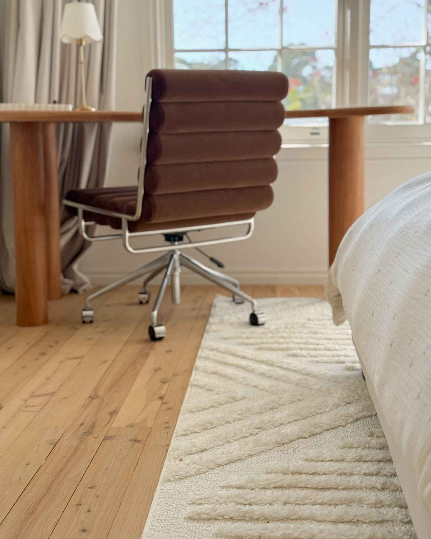 Catriona Ivory Cream Geometric Textured Rug - Image 3