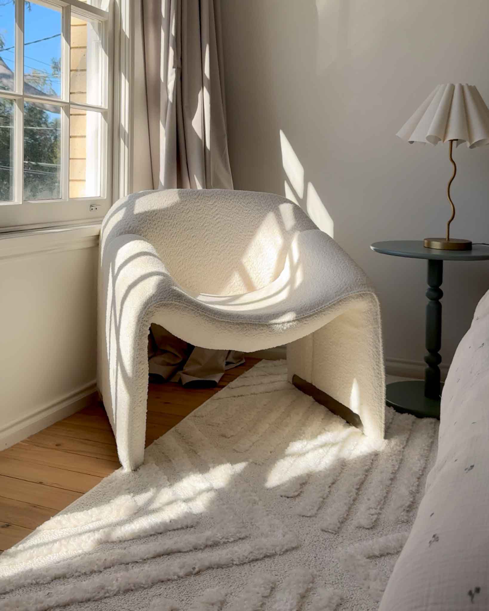 Catriona Ivory Cream Geometric Textured Rug - Image 4
