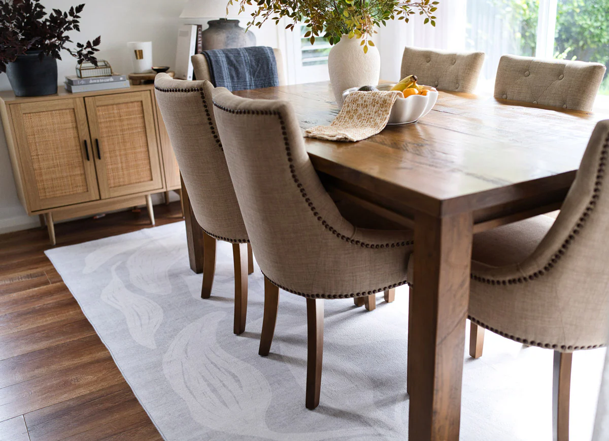 Cattleya Grey Botanical Washable Rug - Image 3