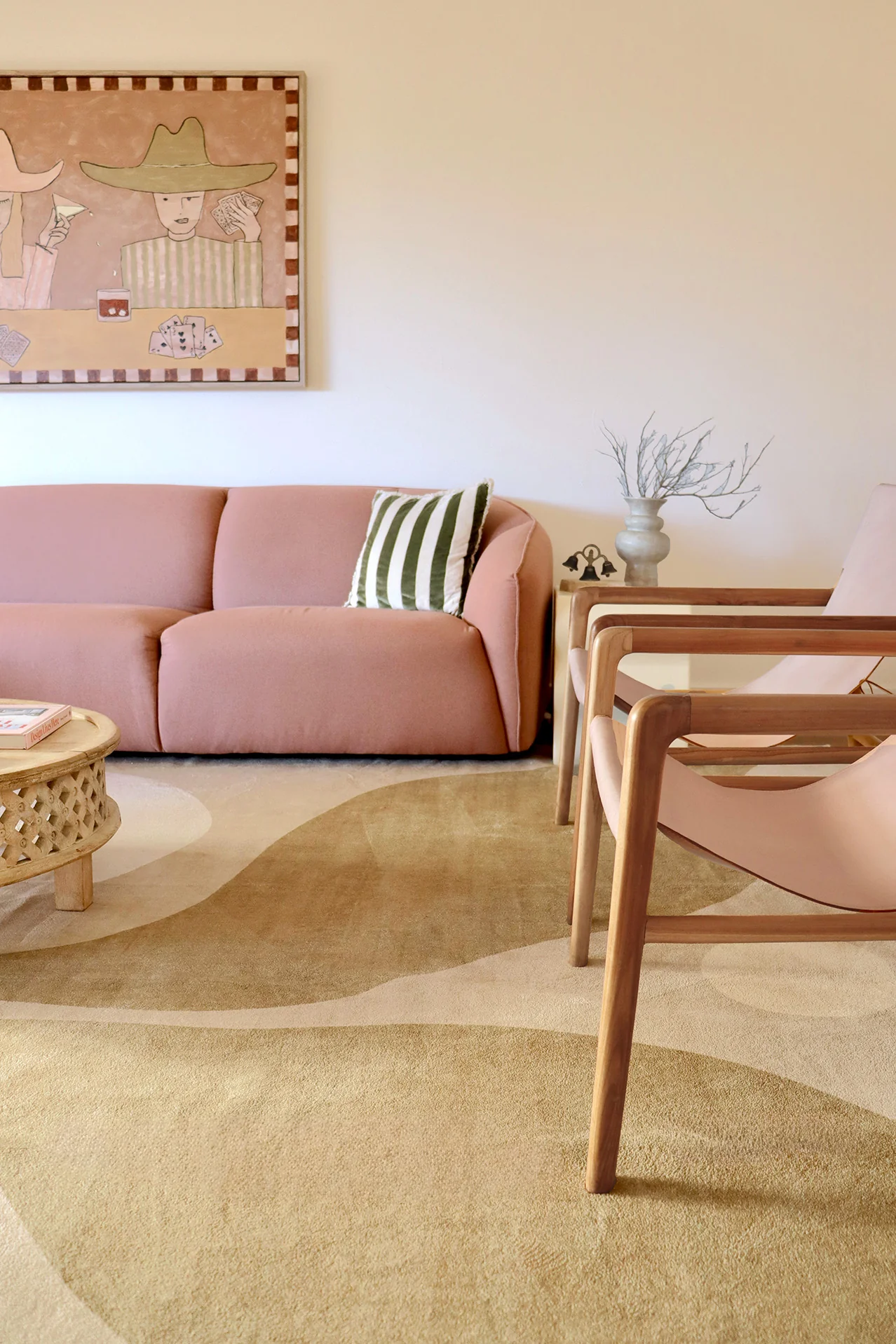 Cece Beige and Brown Botanical Washable Rug - Image 4