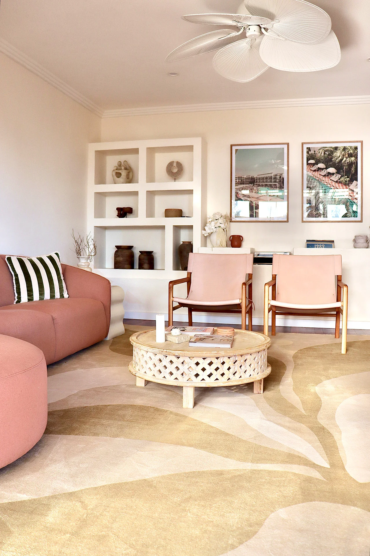 Cece Beige and Brown Botanical Washable Rug - Image 5