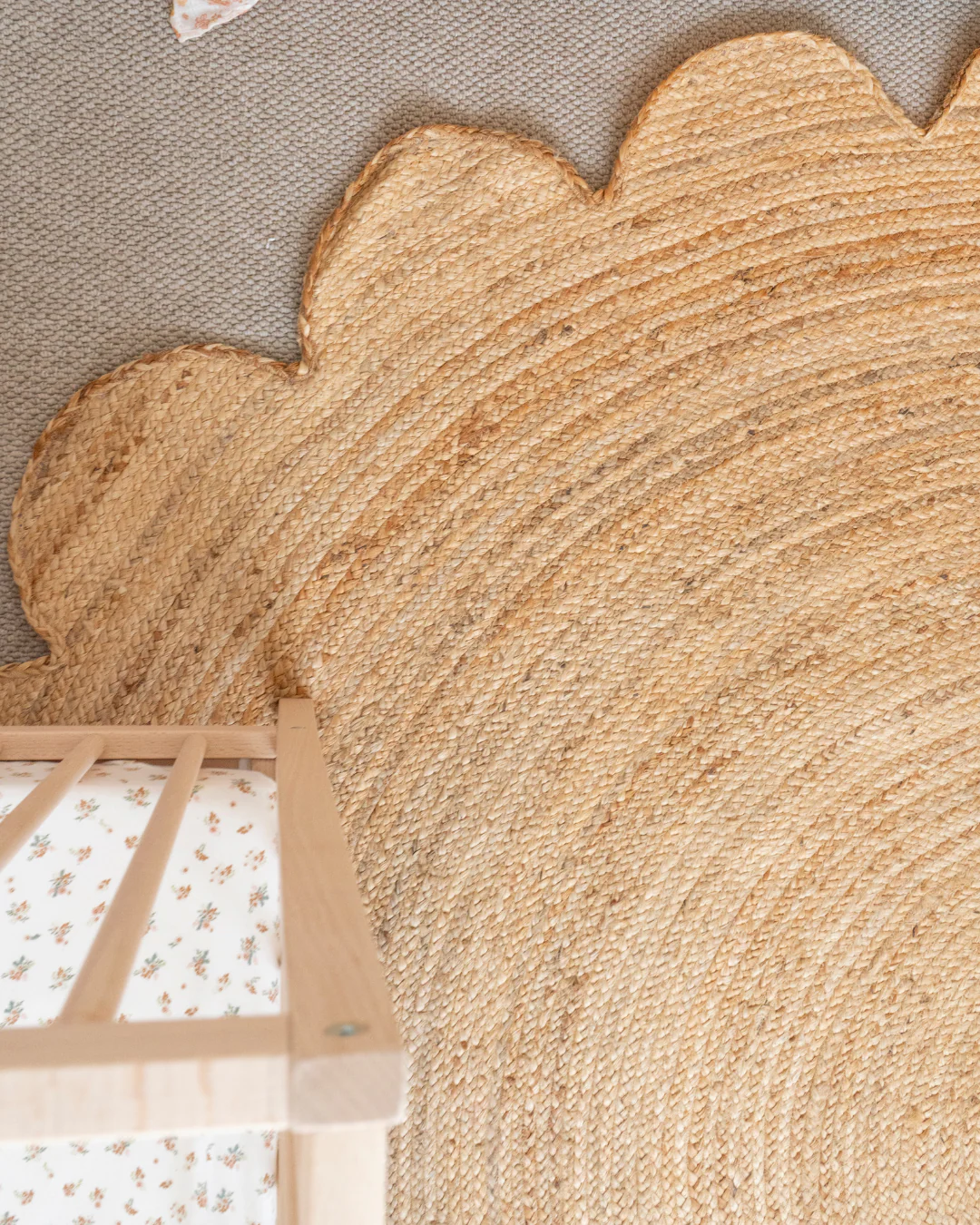Celeste Natural Brown Scalloped Jute Round Rug - Image 12