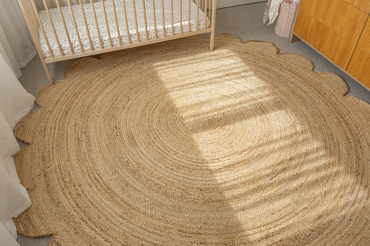 Celeste Natural Brown Scalloped Jute Round Rug - Image 15