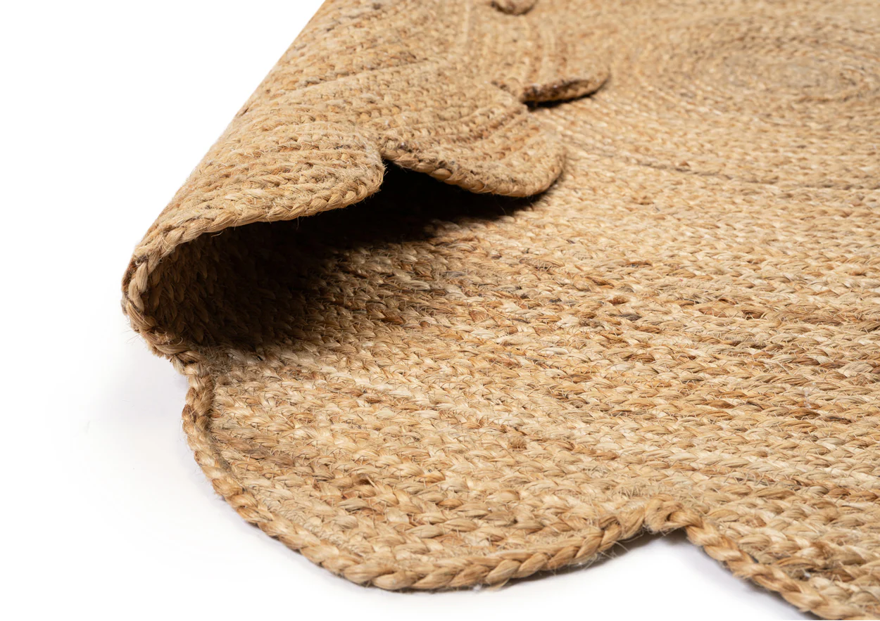 Celeste Natural Brown Scalloped Jute Round Rug - Image 17