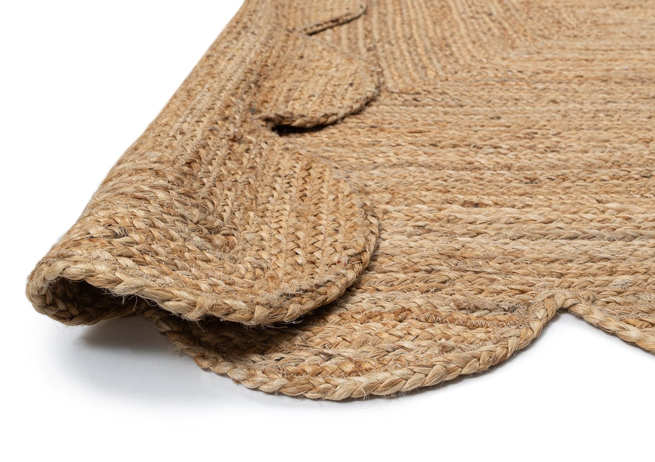 Celeste Natural Brown Scalloped Jute Rug - Image 19