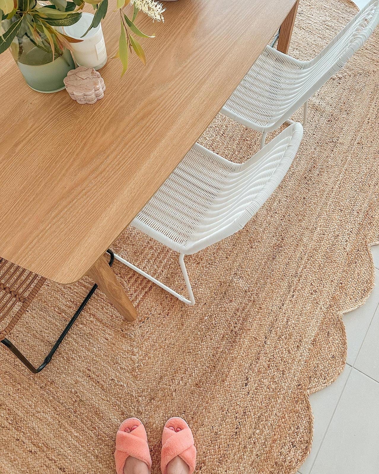 Celeste Natural Brown Scalloped Jute Rug - Image 8