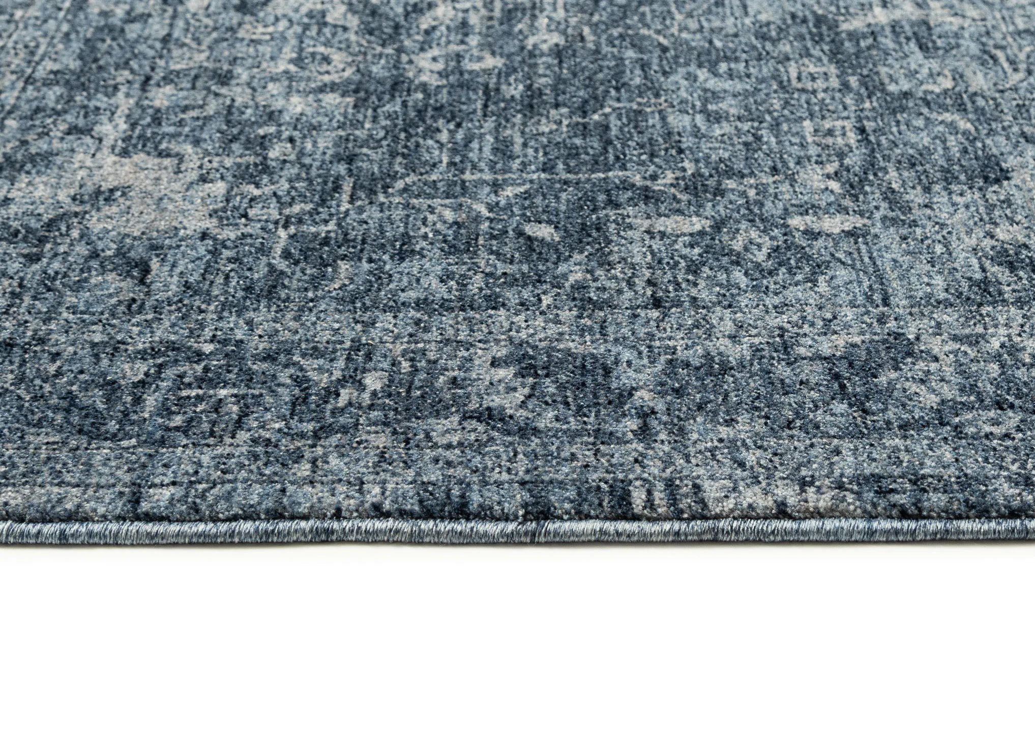 Celia Tonal Distressed Blue Runner Rug - Image 3