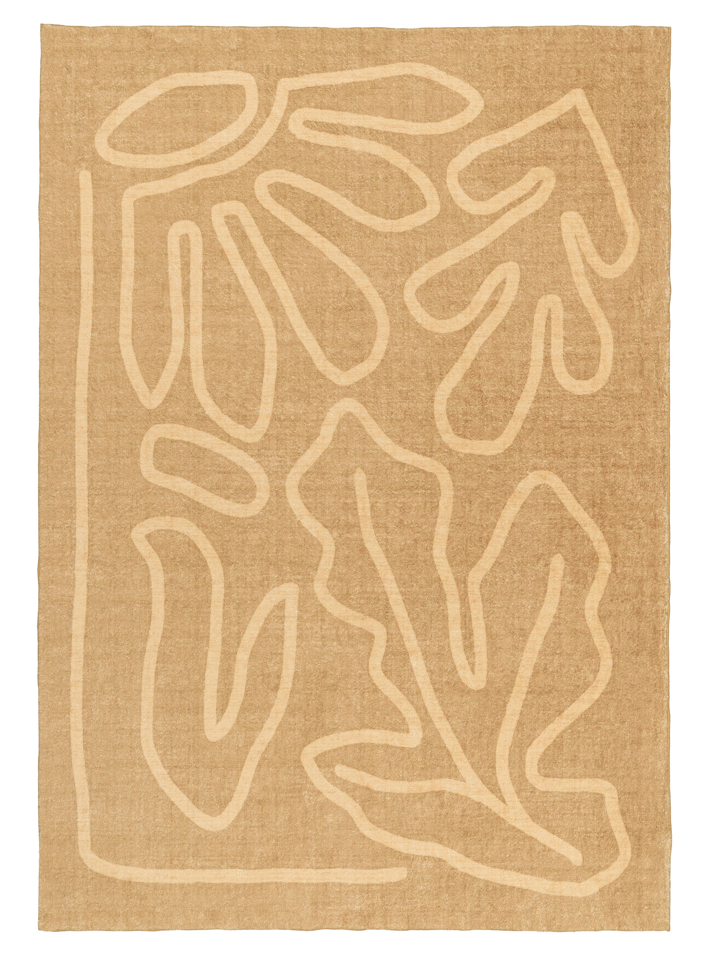 Chandra Brown Hand Drawn Washable Rug