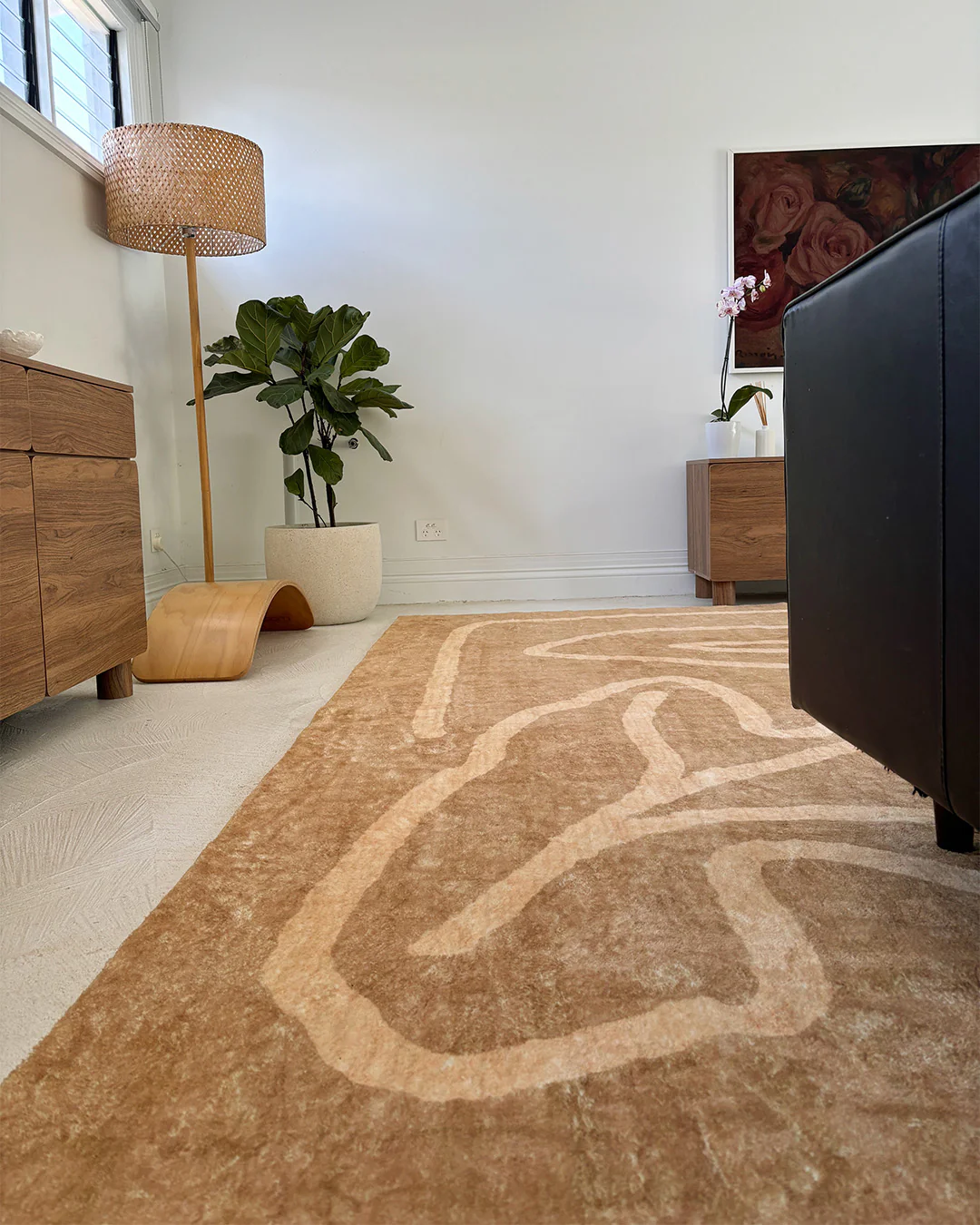Chandra Brown Hand Drawn Washable Rug - Image 7