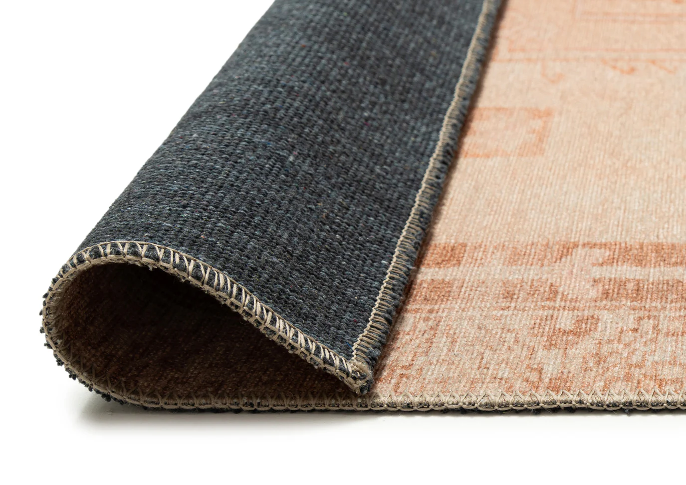 Charlize Cream and Peach Medallion Washable Rug - Image 8