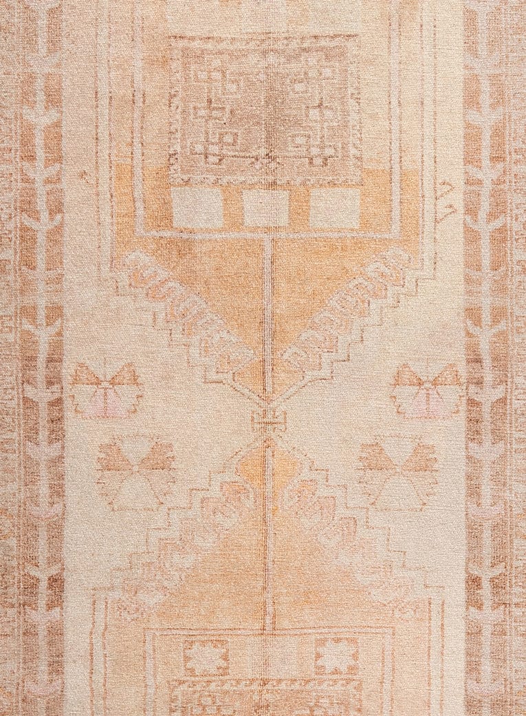 Charlize Cream and Peach Medallion Washable Runner Rug - Image 10