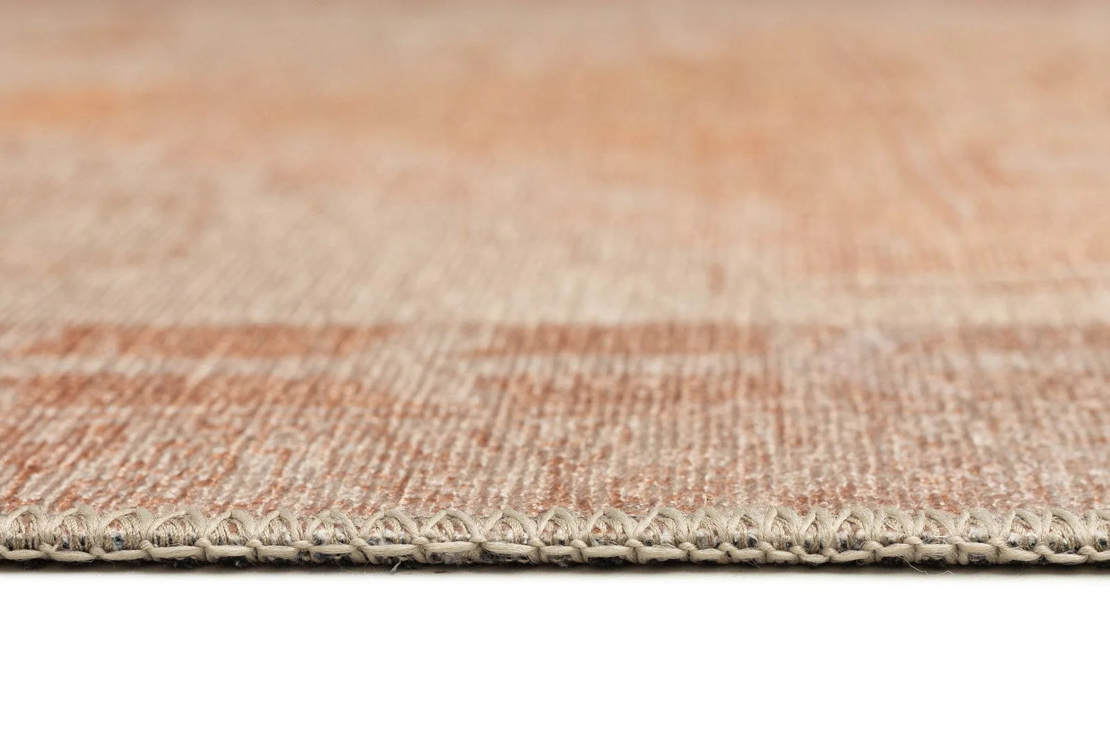 Charlize Cream and Peach Medallion Washable Runner Rug - Image 11