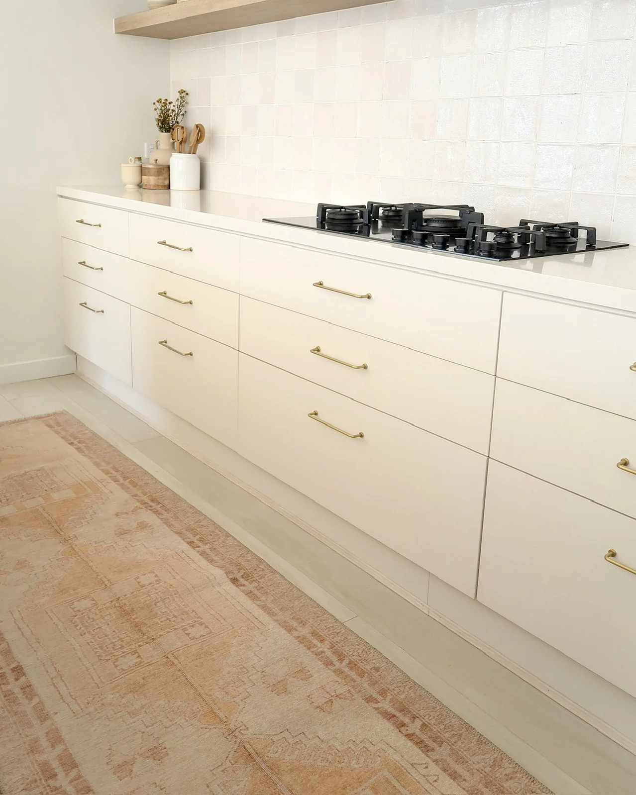 Charlize Cream and Peach Medallion Washable Runner Rug - Image 3