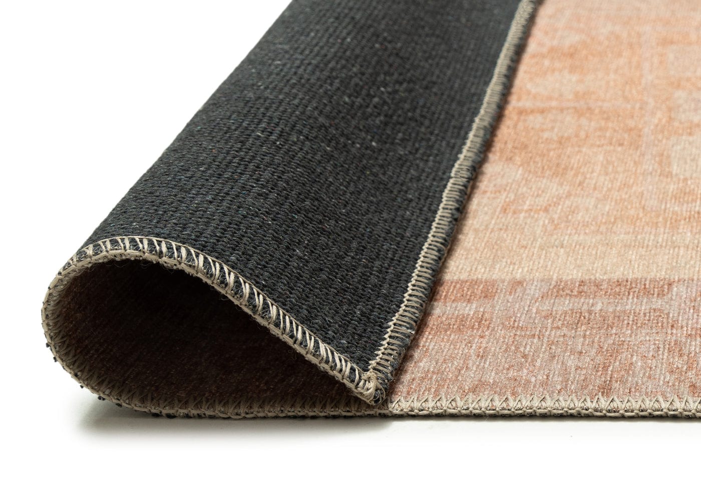 Charlize Cream and Peach Medallion Washable Runner Rug - Image 9