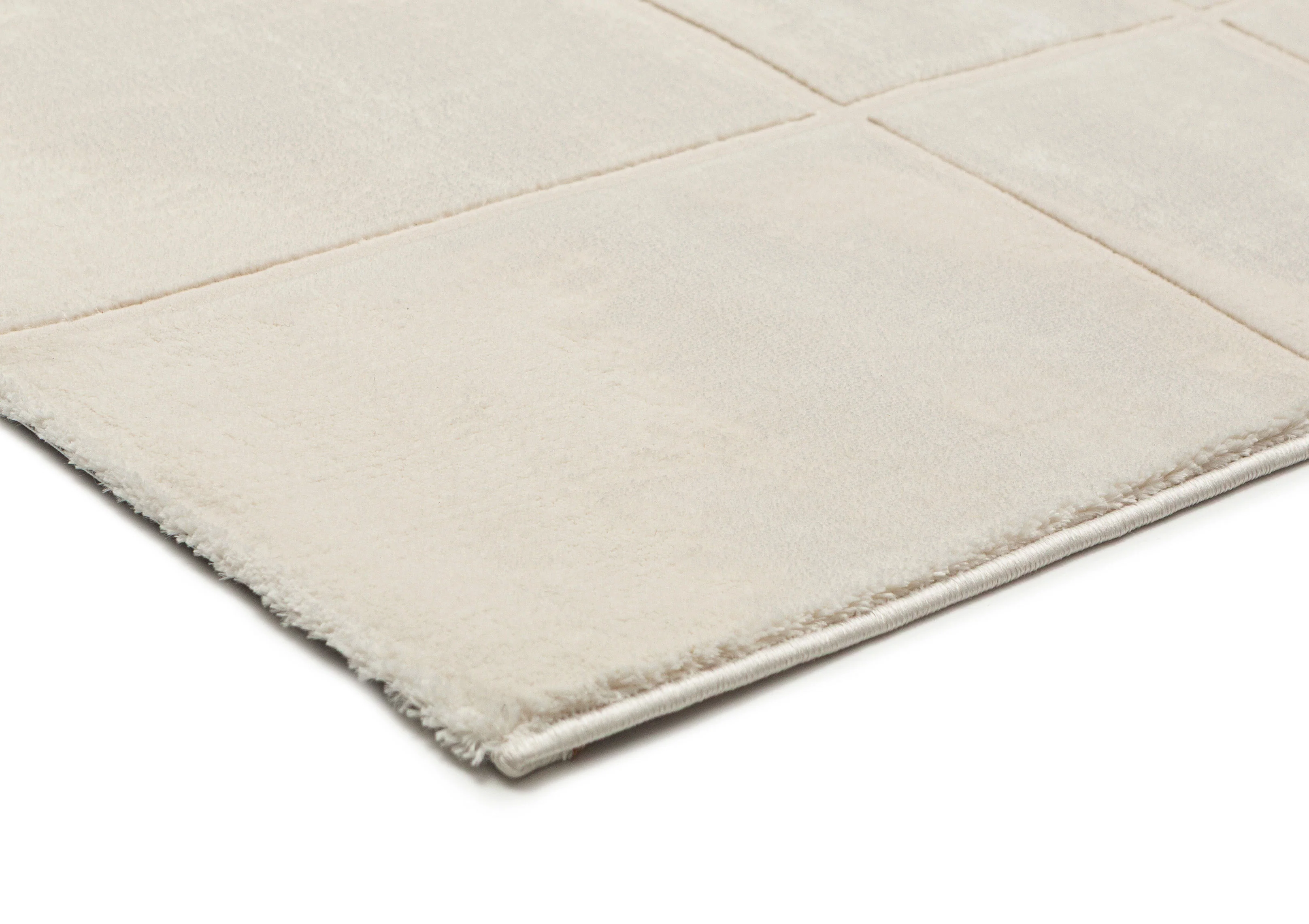 Charmion Tonal Cream Grid Rug - Image 2