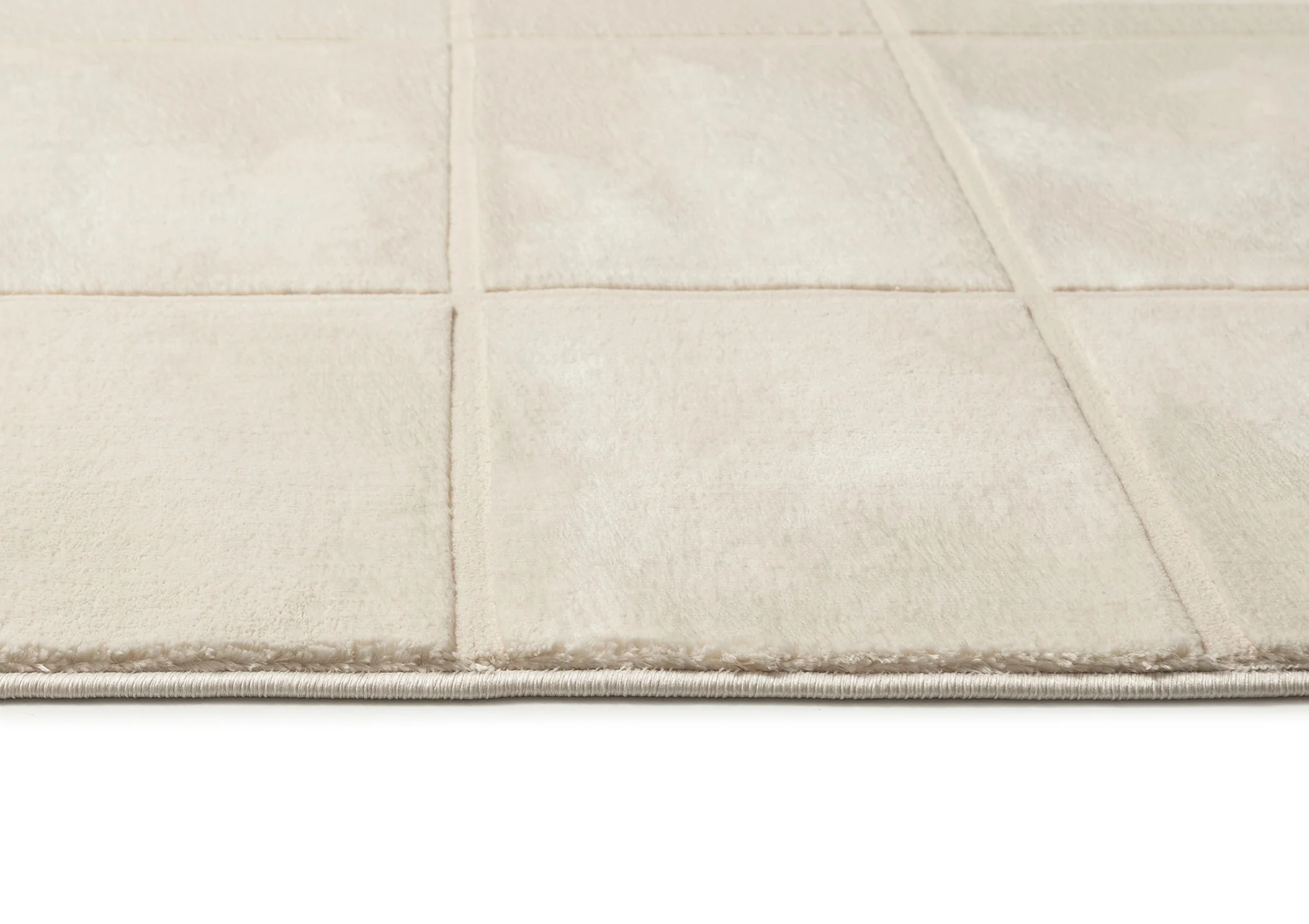 Charmion Tonal Cream Grid Rug - Image 3