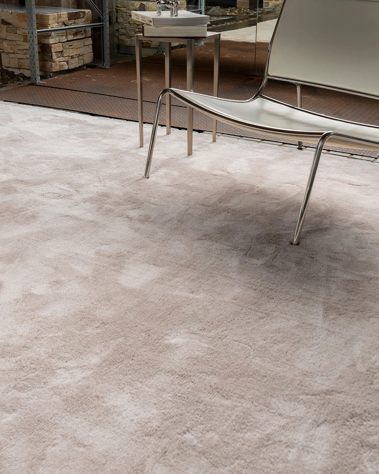 Chiara Neutral Beige Shag Rug - Image 2