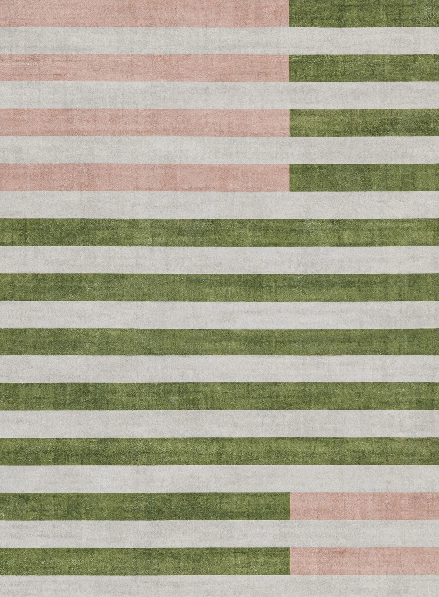 Chisa Green and Pink Washable Rug - Image 10