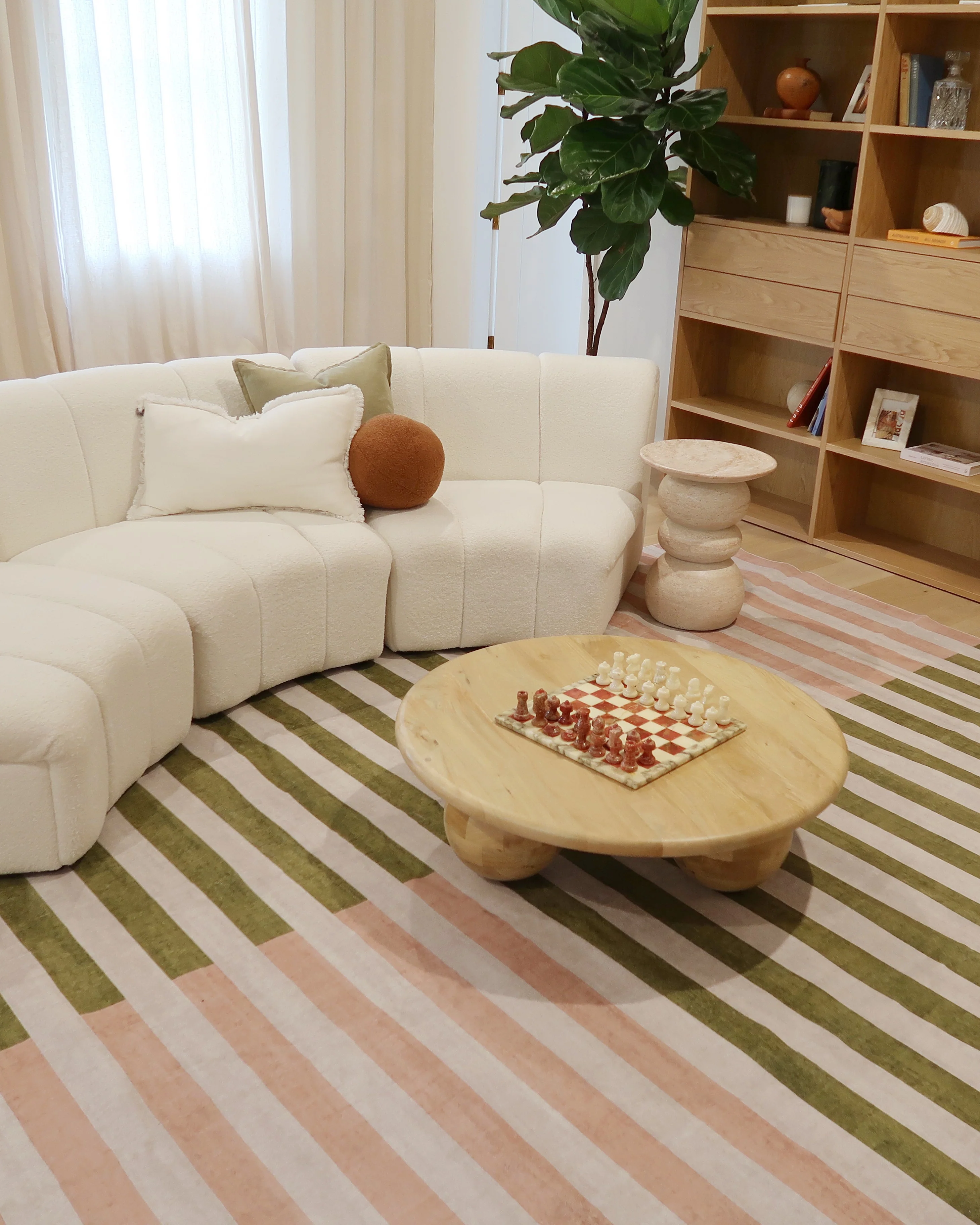 Chisa Green and Pink Washable Rug - Image 2