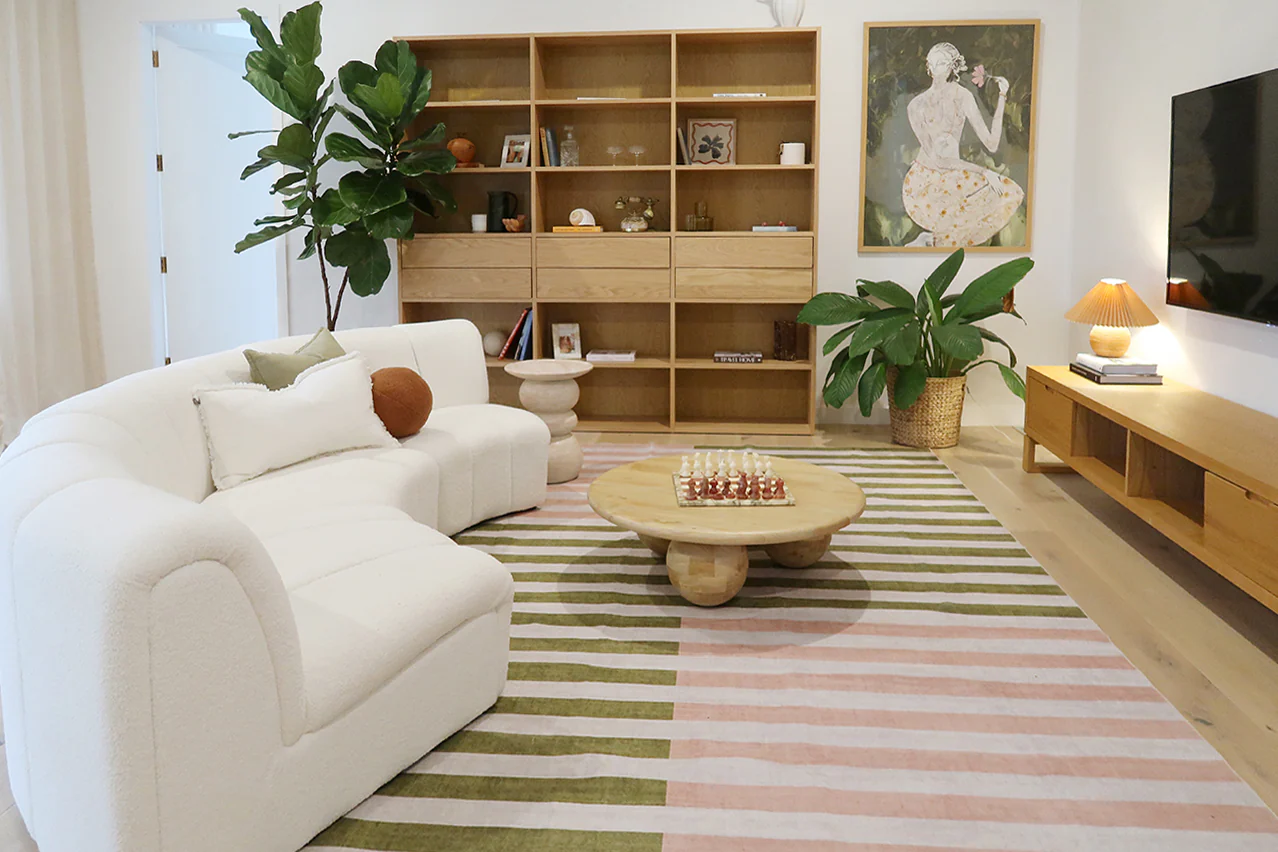 Chisa Green and Pink Washable Rug - Image 3