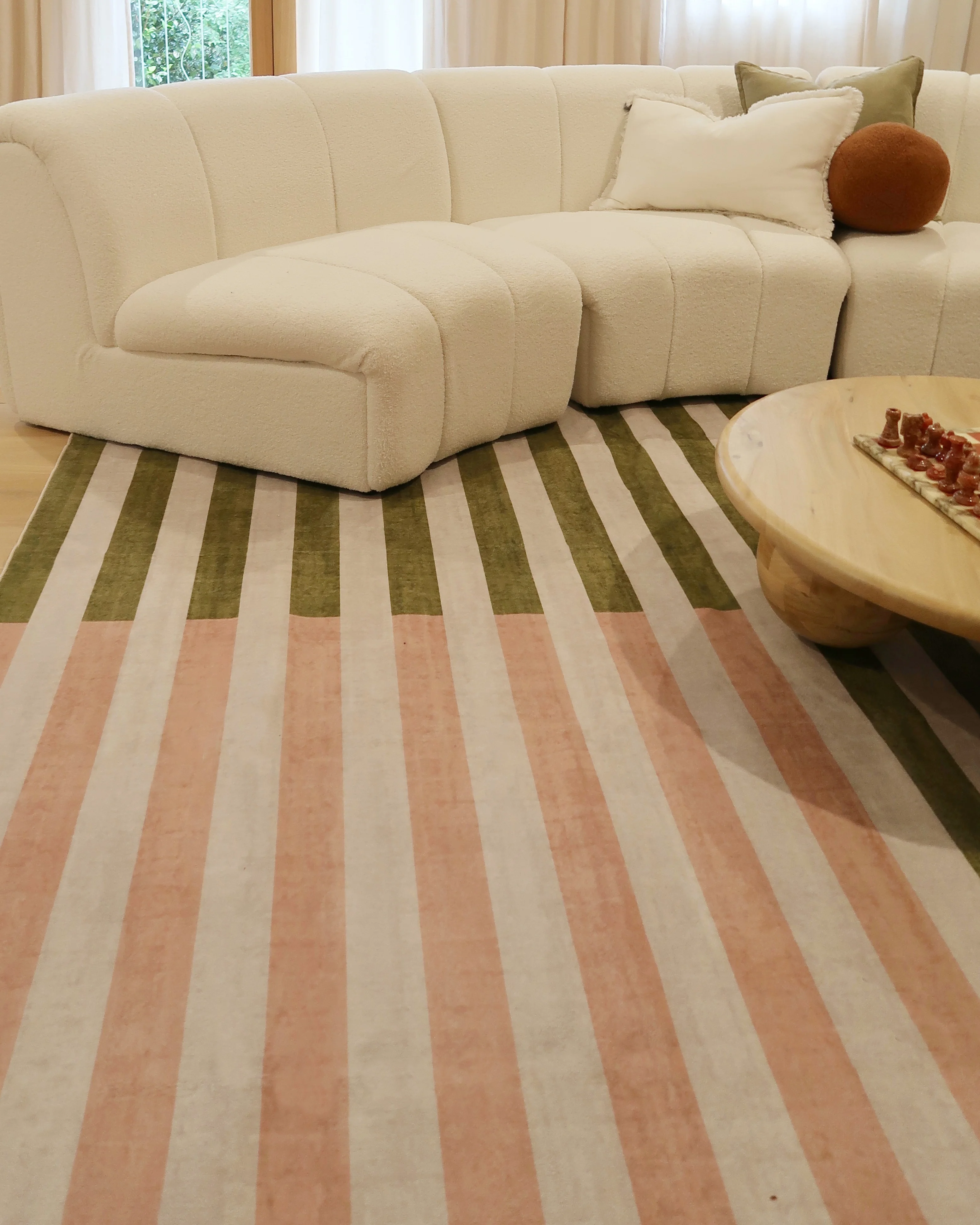 Chisa Green and Pink Washable Rug - Image 4