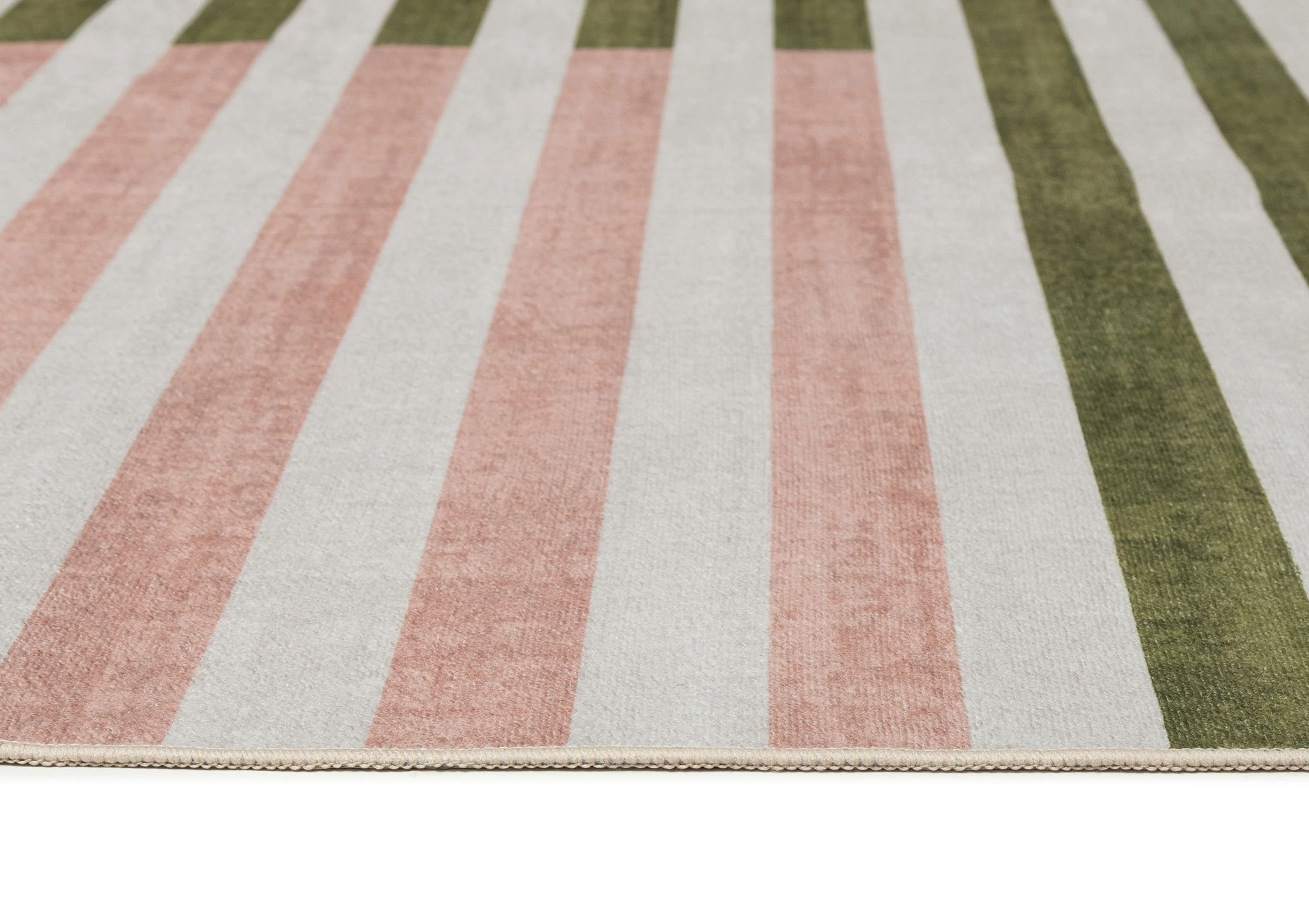 Chisa Green and Pink Washable Rug - Image 7