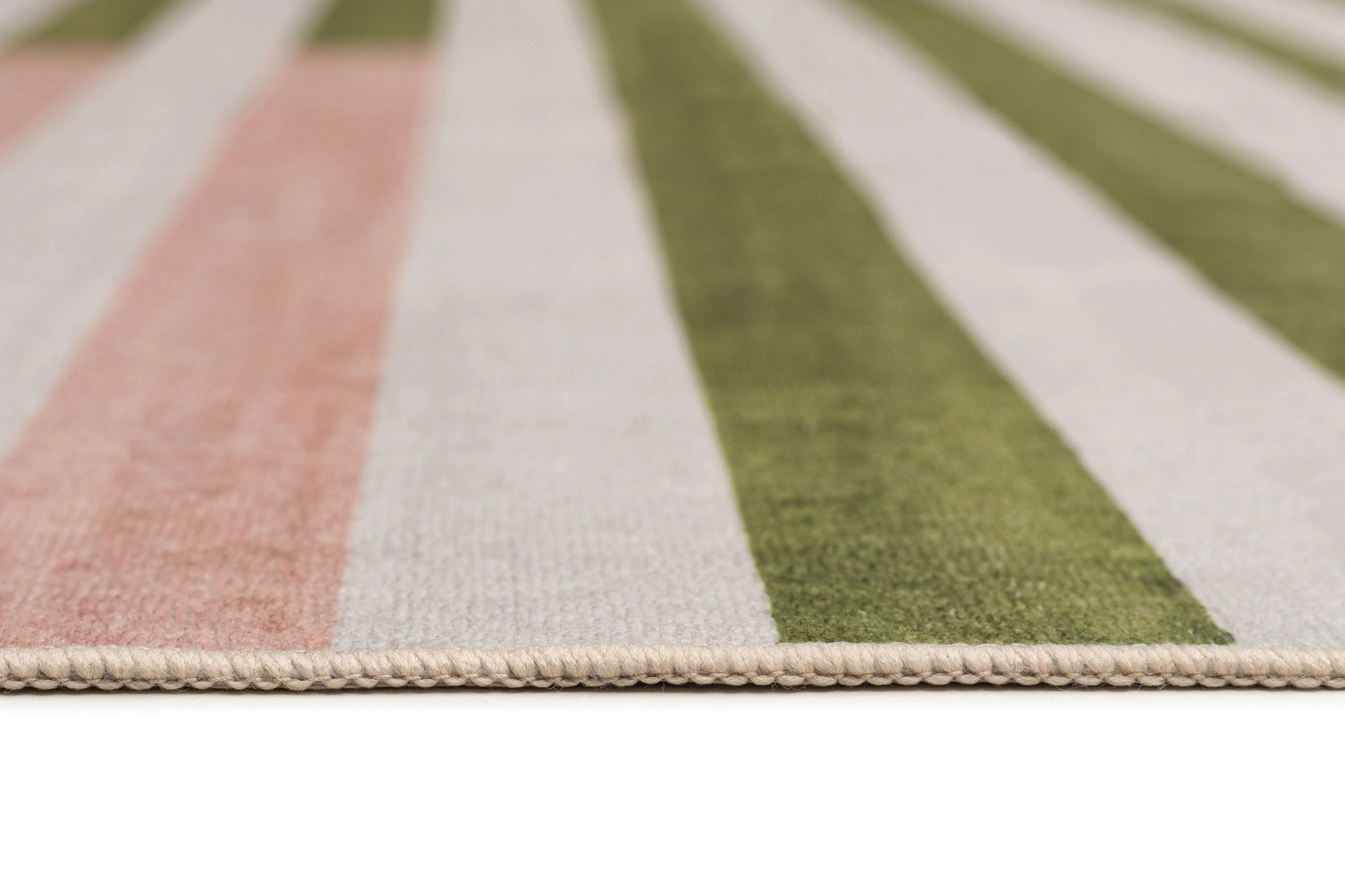 Chisa Green and Pink Washable Rug - Image 9