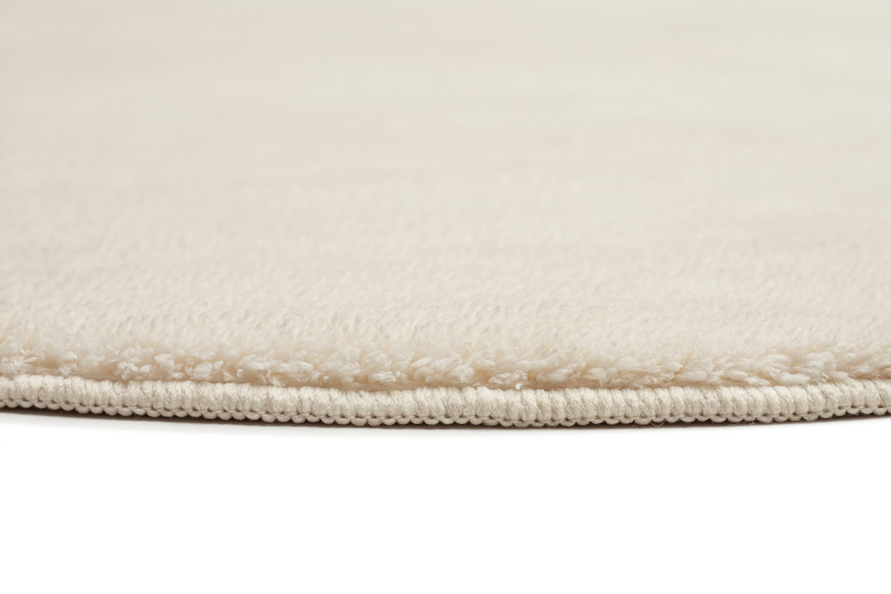 Clara Neutral Cream Irregular Round Washable Rug - Image 10