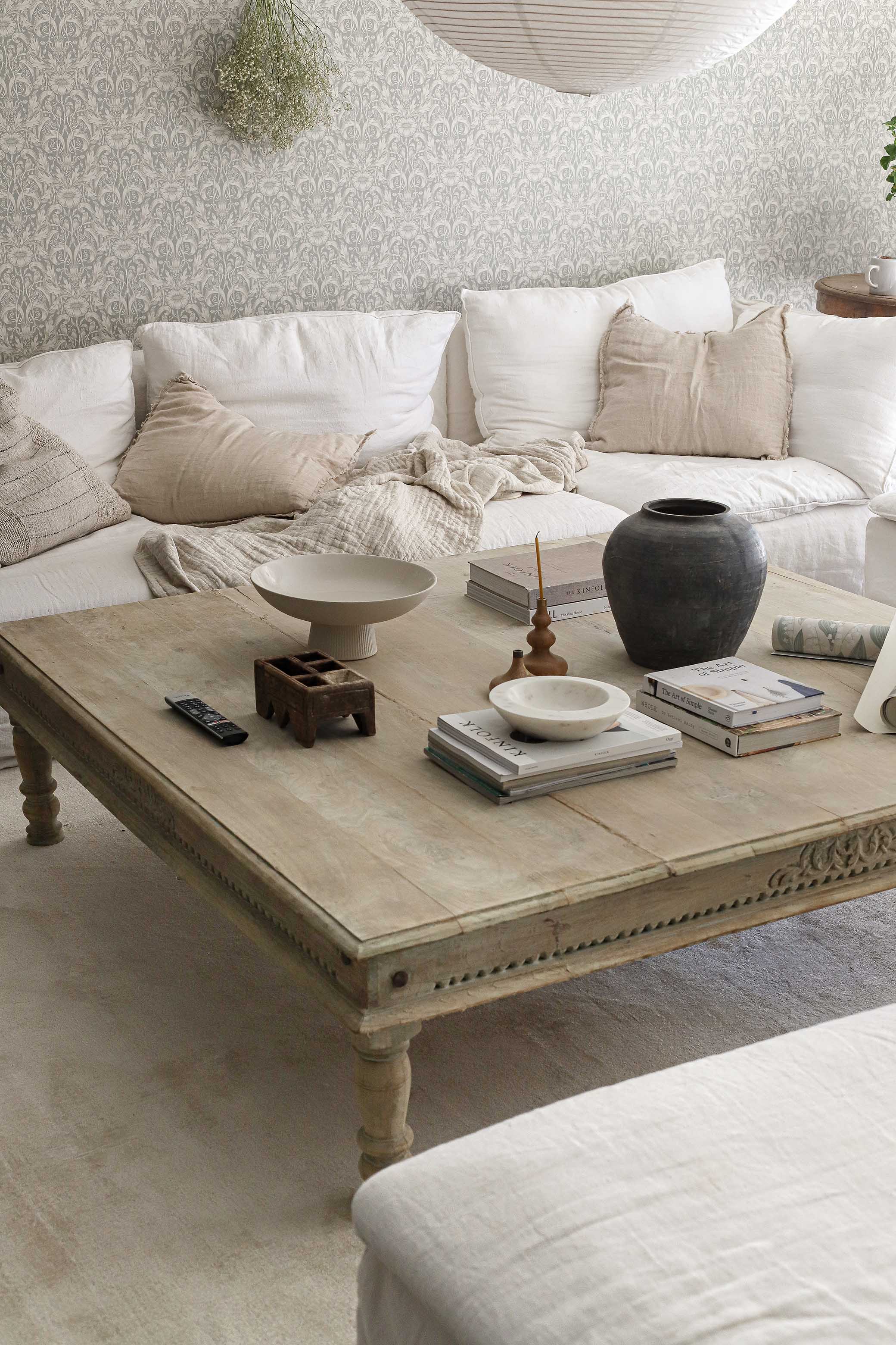 Claude Beige and Ivory Distressed Viscose Rug - Image 14