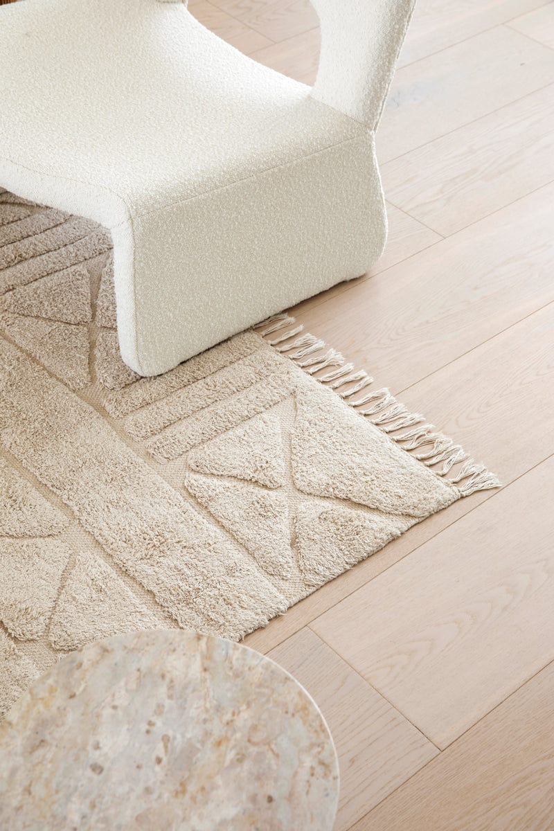 Coco Ivory Tribal Textured Washable Shag Rug - Image 15