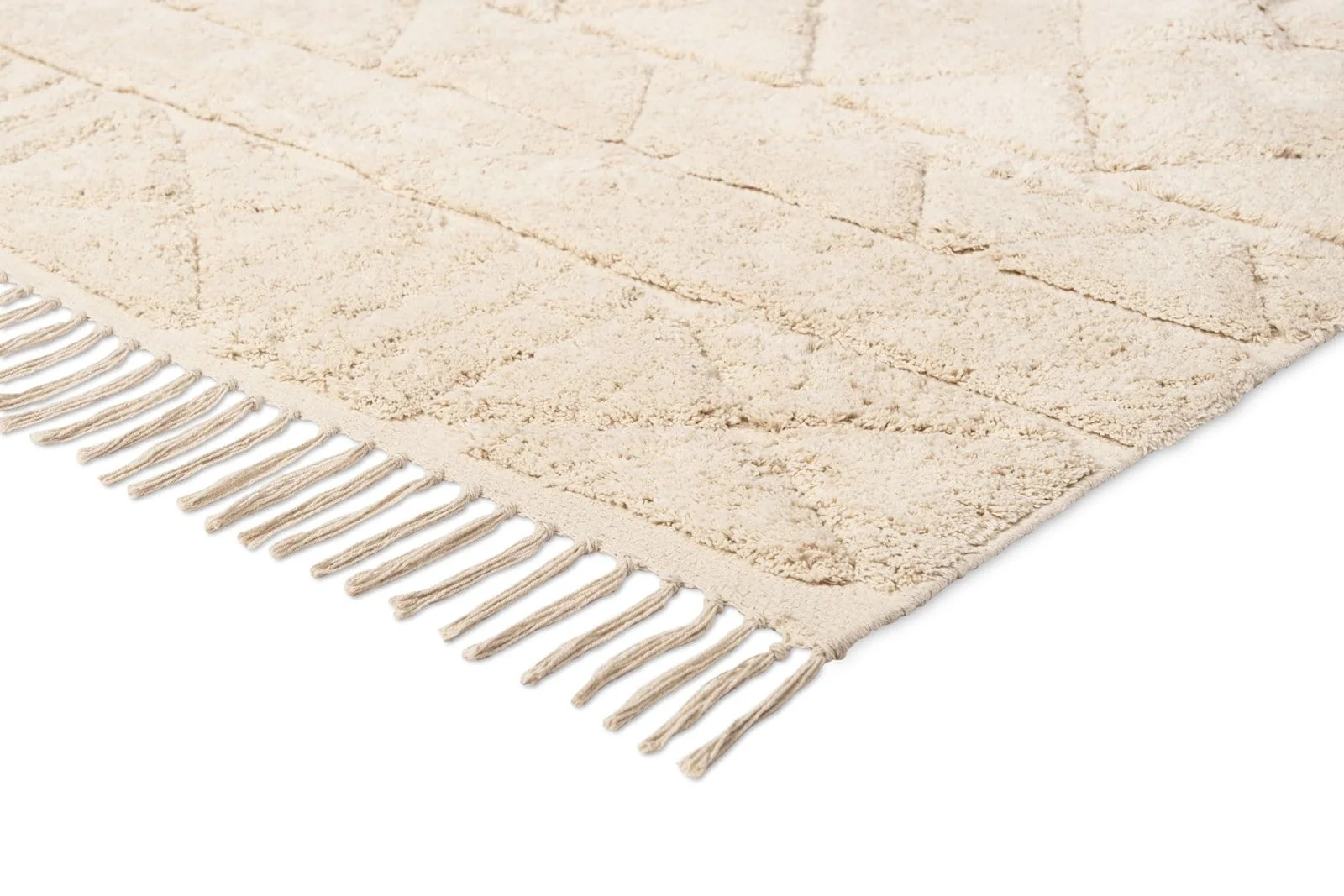 Coco Ivory Tribal Textured Washable Shag Rug - Image 16