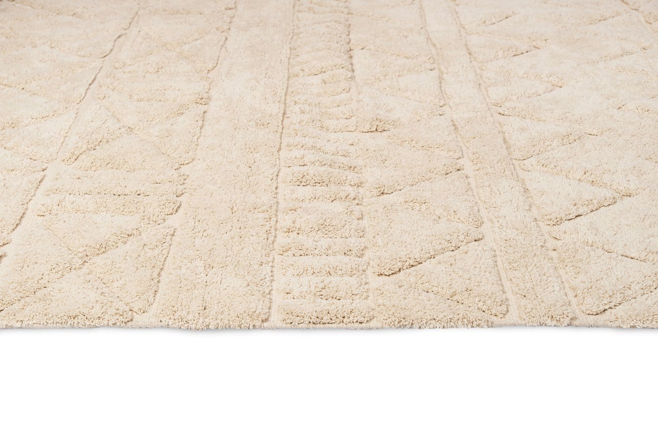 Coco Ivory Tribal Textured Washable Shag Rug - Image 17