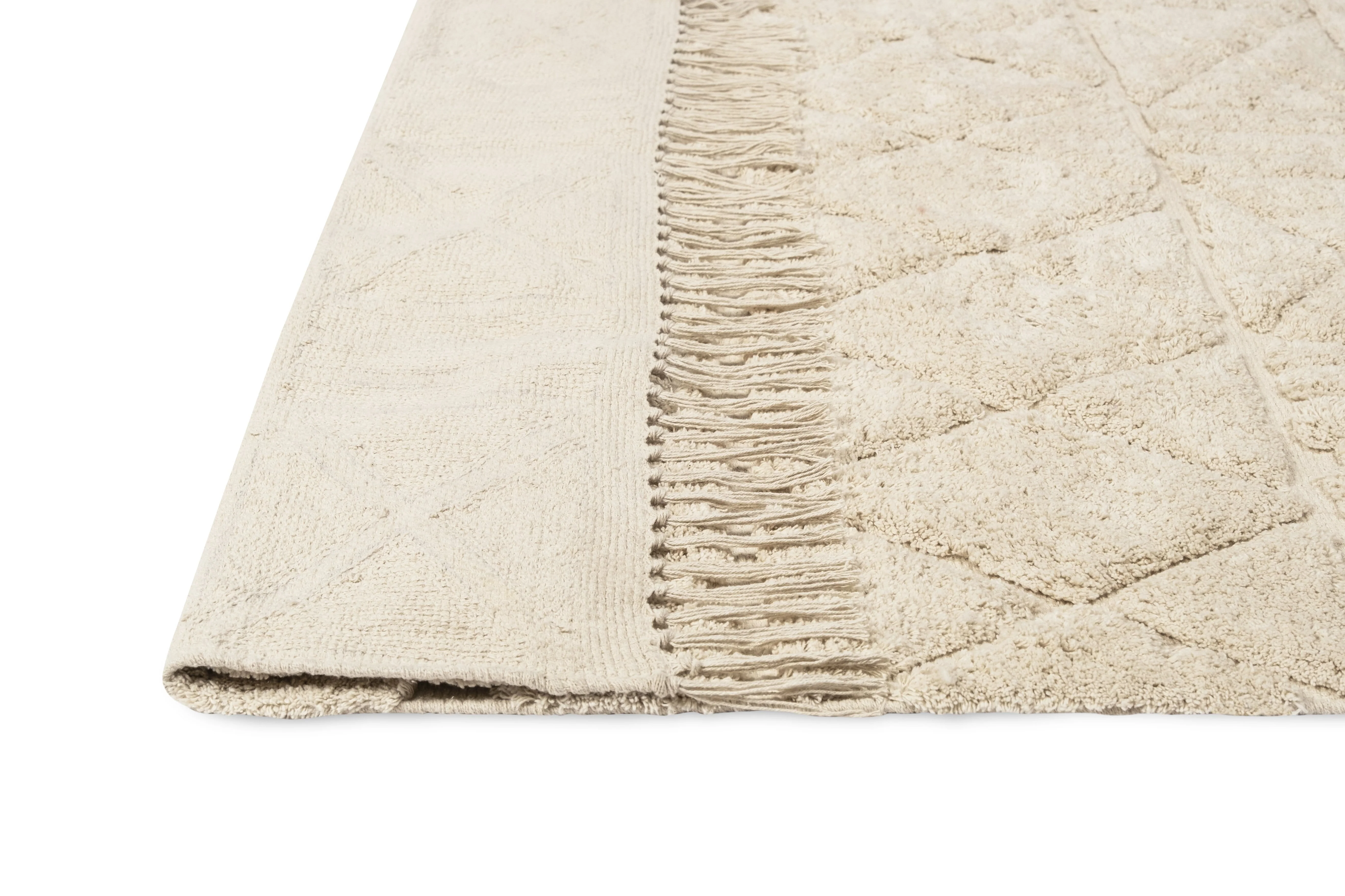 Coco Ivory Tribal Textured Washable Shag Rug - Image 18