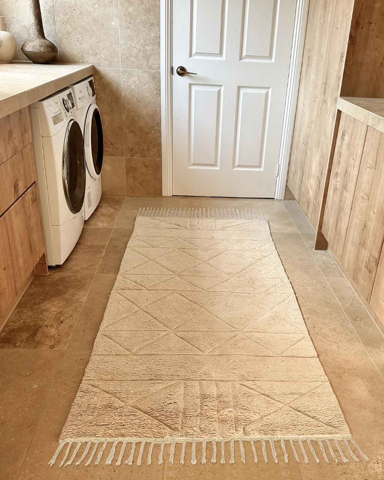 Coco Ivory Tribal Washable Bath Mat - Image 3