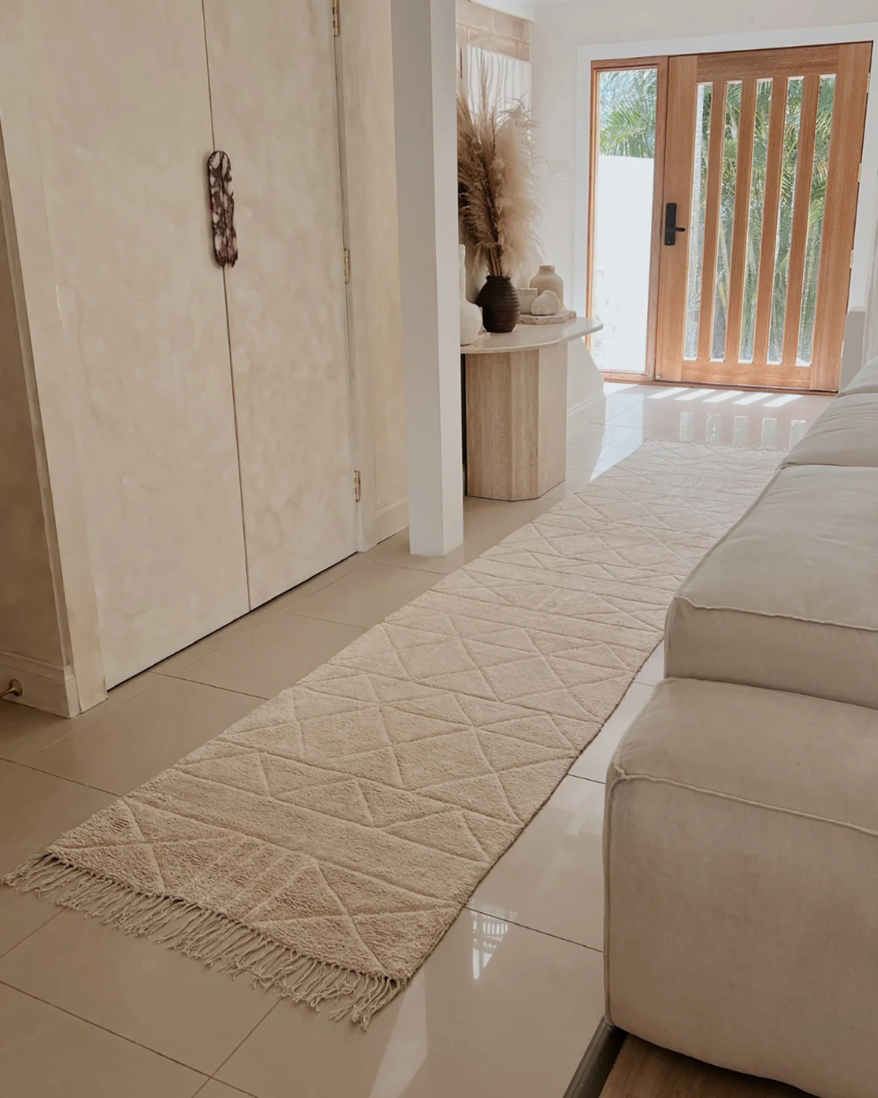 Coco Ivory Tribal Washable Runner Rug - Image 3