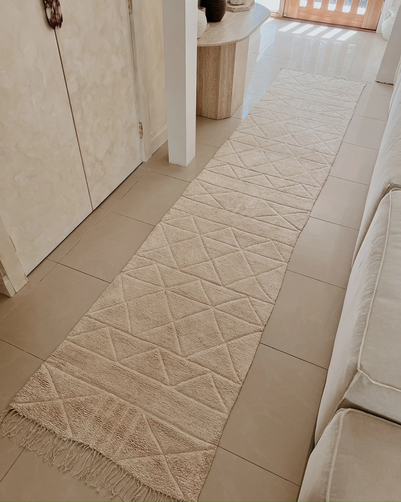 Coco Ivory Tribal Washable Runner Rug - Image 4