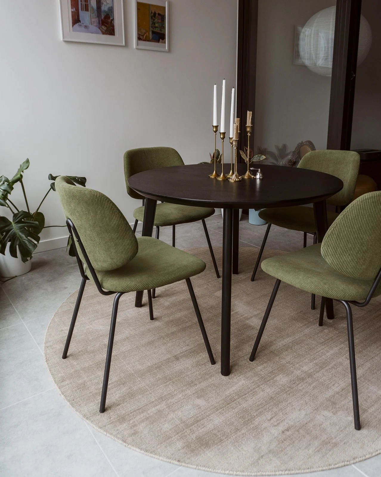 Codie Beige Handwoven Round Rug - Image 2