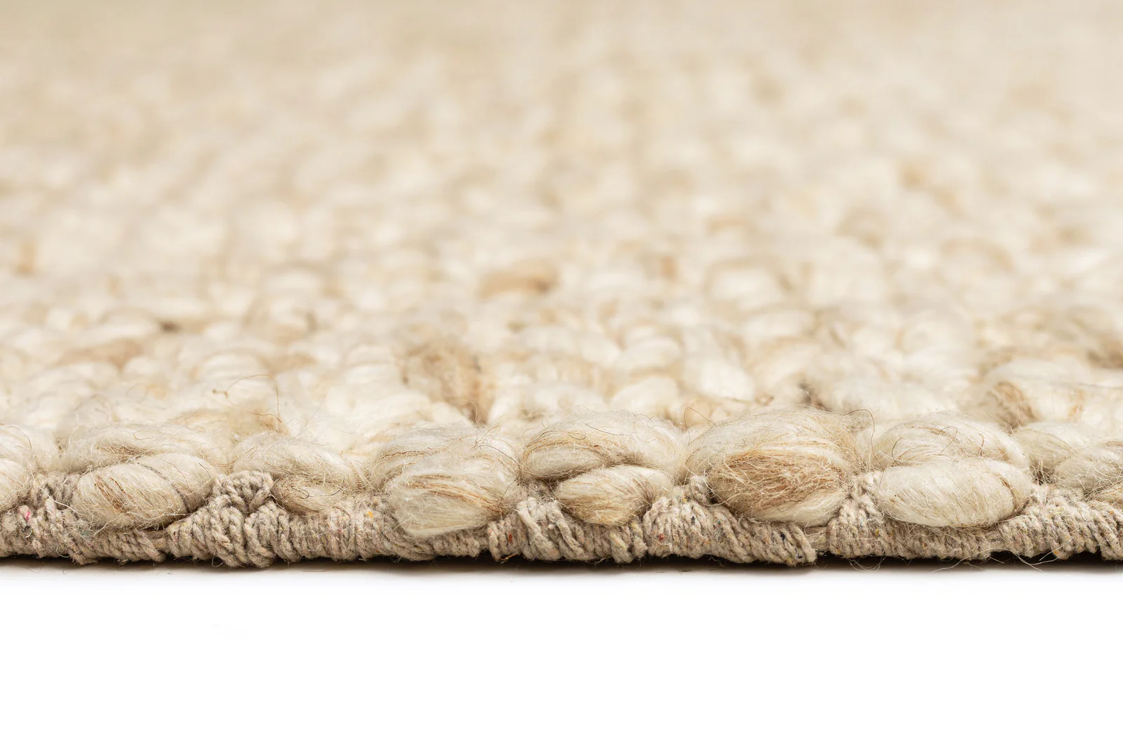 Colette Cream and Beige Marbled Wool Rug - Image 11