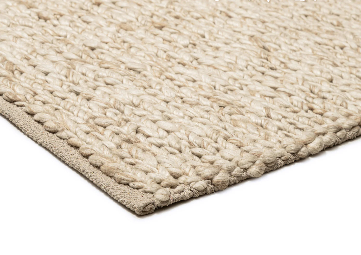 Colette Cream and Beige Marbled Wool Rug - Image 7
