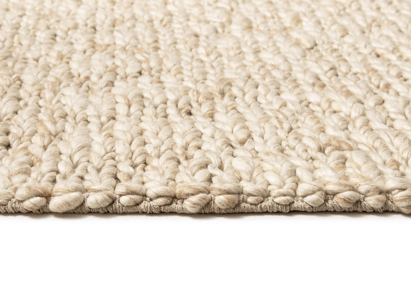 Colette Cream and Beige Marbled Wool Rug - Image 8