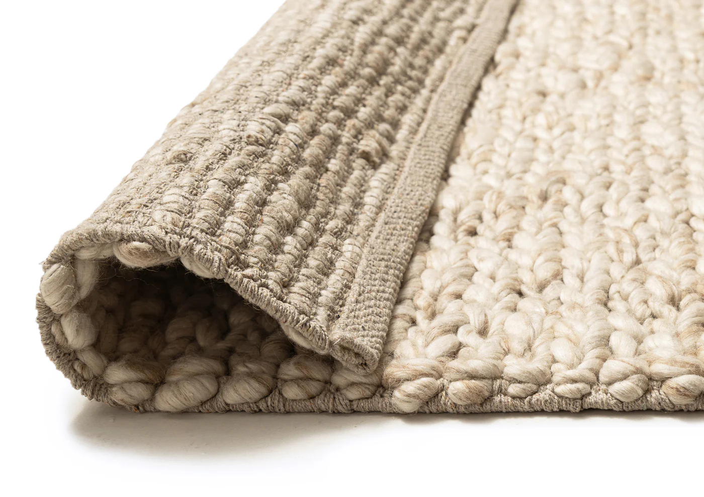 Colette Cream and Beige Marbled Wool Rug - Image 9