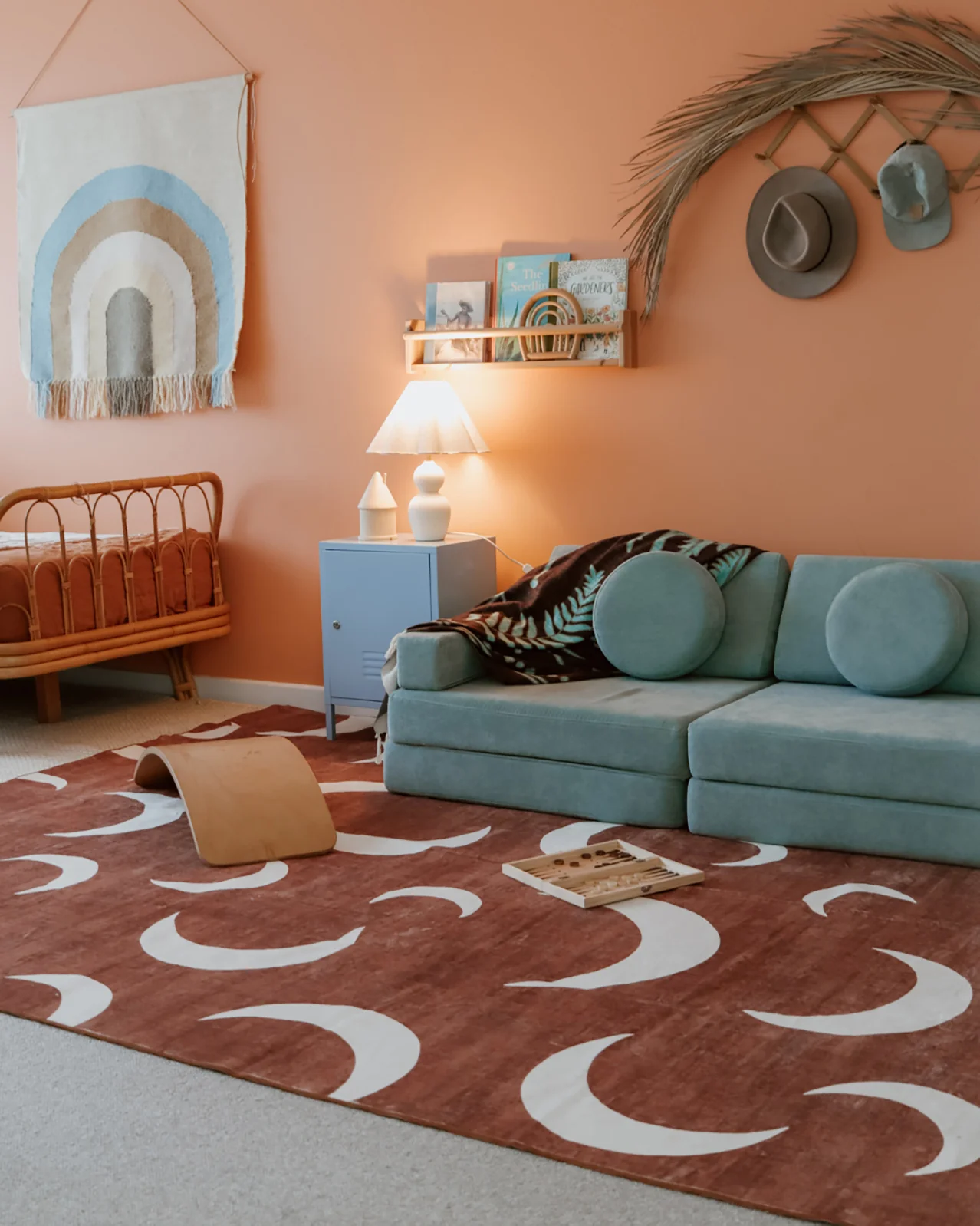 Collana Brown Terracotta Moon Washable Rug - Image 2